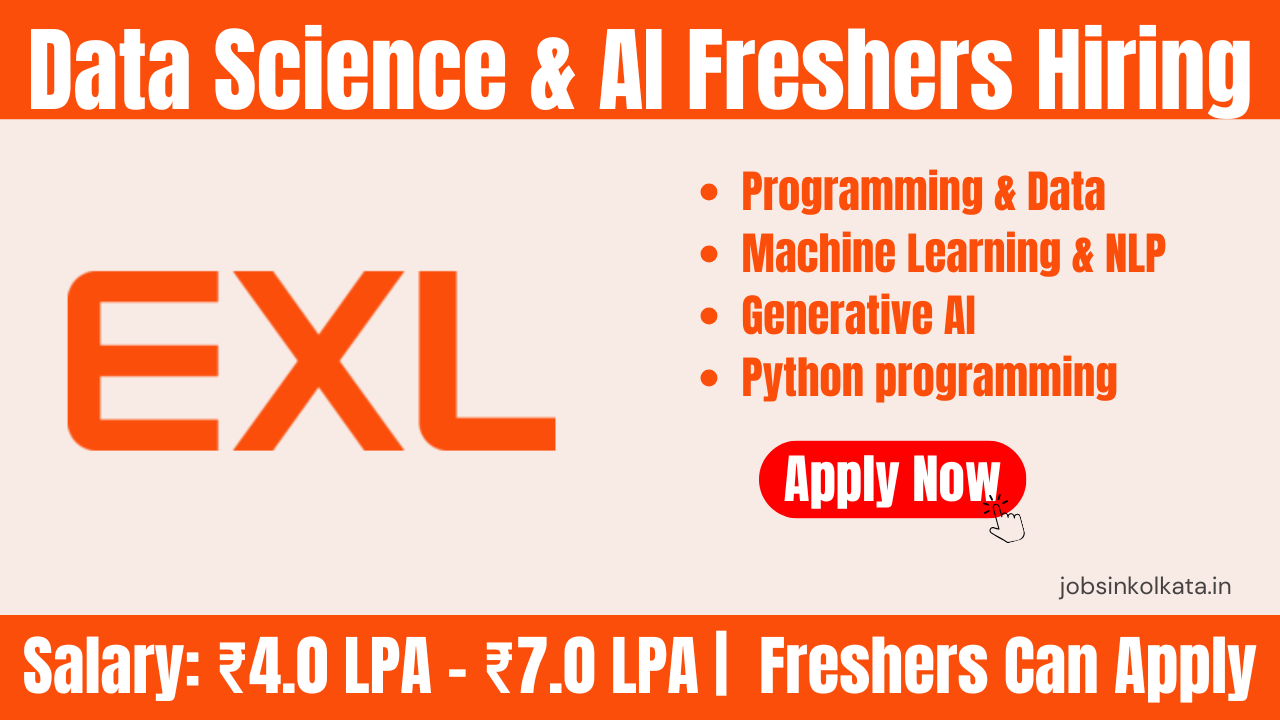 Data Science & AI Freshers Hiring | Python, SQL, ML Jobs at EXL ...